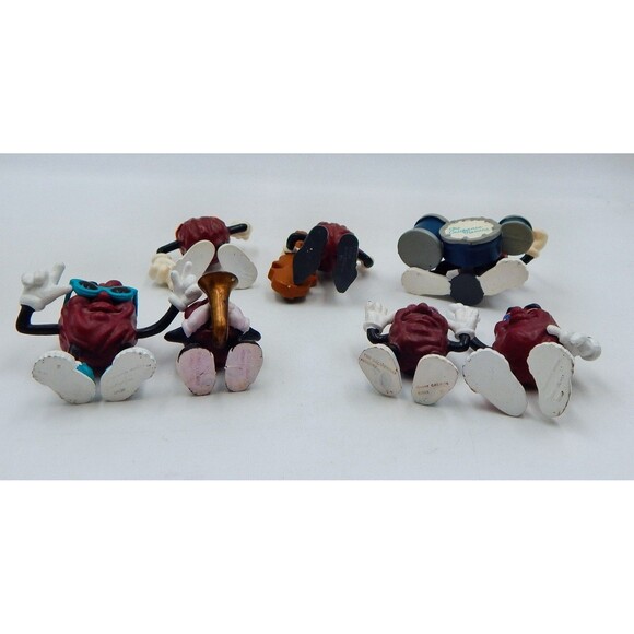 California Raisins 1987-88 Band PVC Figures Bass Player Drummer Dancer Applause - Picture 4 of 7